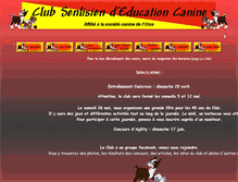 Tablet Screenshot of club-canin-senlis.com